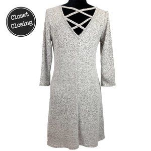 ⚡️SALE⚡️[Olivia Rae] Gray Cross Back A-Line Mini